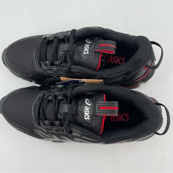 NEW! 🥾 ASICS Gel Quantum 90 3 GS Black Red Athletic Shoes - Size 5.5 - Picture 5 of 11
